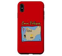 Carcasa para iPhone XS MAX Camino Portugues 2026 Santiago de Compostela Peregrino Mapa