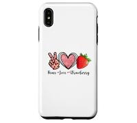 Carcasa para iPhone XS MAX Camisas Peace Love Strawberry Farmer Strawberries Lover Fruit
