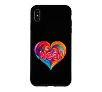 Carcasa para iPhone XS MAX Camiseta Colorida con Nombre I Heart Love Neal