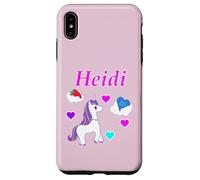 Carcasa para iPhone XS MAX Camiseta de cumpleaños con diseño de Unicornio para niña con Nombre Heidi