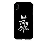 Carcasa para iPhone XS MAX Camiseta de Manga Corta con Frase Cristiana Not Today Satan