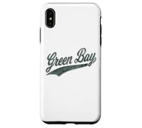 Carcasa para iPhone XS MAX Camiseta Deportiva clásica con Texto en inglés Green Bay Wisconsin Varsity Script