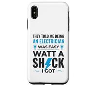 Carcasa para iPhone XS MAX Camiseta Funny Watt A Shock de Electrician con la Frase «Regalo»