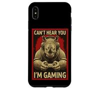 Carcasa para iPhone XS MAX Can't Hear You Im Gaming Rhino Funny Gamer Art para Hombres y Mujeres