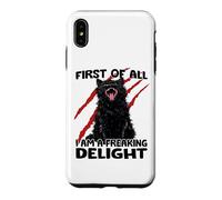 Carcasa para iPhone XS MAX Caos Duende Gato Negro tom zoomies Sarcasmo Gatos