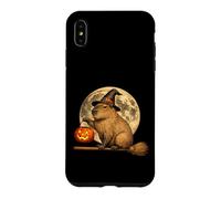 Carcasa para iPhone XS MAX Capybara Sombrero de Bruja Jack O Lantern Calabaza Luna Escoba