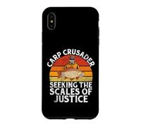 Carcasa para iPhone XS MAX Carp Crusader Buscando la balanza de la Justicia Pesca de la Carpa