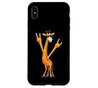 Carcasa para iPhone XS MAX Carteles de Mano Cool Giraffe Double Rock con Estampado de Animales Punk