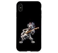 Carcasa para iPhone XS MAX Cartoon Zebra Tocando Guitarra Eléctrica Músico