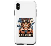 Carcasa para iPhone XS MAX Cat Pilot Aviator Estilo Vintage