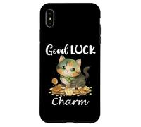 Carcasa para iPhone XS MAX Cat St Patricks Funny Irish Lucky Cat St Paddys Good Charm