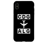 Carcasa para iPhone XS MAX CDG a ALG Ruta de avión París Argel