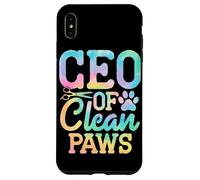 Carcasa para iPhone XS MAX CEO de Clean Paws Dog Groomer Funny Pet Grooming