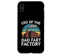 Carcasa para iPhone XS MAX CEO De La Fábrica De Pedos De Papá Farting Humor Adulto Mordaza Papá Broma