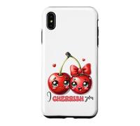 Carcasa para iPhone XS MAX Cerezas Kawaii I Cherrish You Pareja Amor Fruta