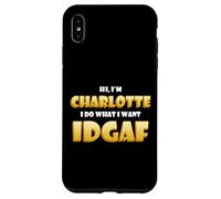 Carcasa para iPhone XS MAX Charlotte Costume Idgaf Meme Funny Char Costume Charlottes