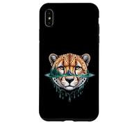 Carcasa para iPhone XS MAX Cheetah Print Stuff Obra de Arte Retrato Vida Silvestre Bosque Guepardo