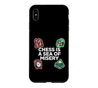 Carcasa para iPhone XS MAX Chess Is A Sea of Misery Funny Board Gamer