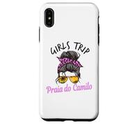 Carcasa para iPhone XS MAX Chicas a Juego Viaje Praia Do Camilo Portugal Moño de Pelo desordenado