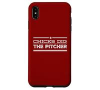 Carcasa para iPhone XS MAX Chicks Dig The Pitcher - Divertido Amante del béisbol