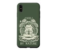 Carcasa para iPhone XS MAX Chill by Nature Cottagecore Frog Meditation Vintage Badge