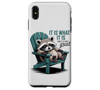 Carcasa para iPhone XS MAX Chill Raccoon Lazy Summer Actitud - Cita Divertida