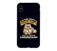 Carcasa para iPhone XS MAX Chinchilla Gato Persa Mamá/Papá Divertido Gato Dueño Humor