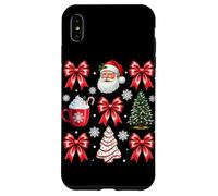 Carcasa para iPhone XS MAX Chocolate Caliente con Lazos de Papá Noel