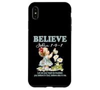 Carcasa para iPhone XS MAX Christian Faith Believe In Christ versículo de la Biblia Niña