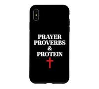 Carcasa para iPhone XS MAX Christian Prayer Proverbs Protein Shakes Jesus Weights Faith