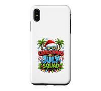 Carcasa para iPhone XS MAX Christmas July Squad Summer Santa Hat Sunglasses Palm Tree