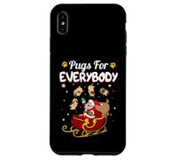 Carcasa para iPhone XS MAX Christmas Pugs For Everybody Santa's Sleigh Pug Dog Lover