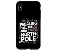 Carcasa para iPhone XS MAX Ciclista de Navidad - Pedaleando Todo el Camino hacia el Polo Norte