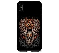 Carcasa para iPhone XS MAX Ciervo Blanco Mitología vikinga Runas Espíritu nórdico