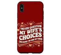 Carcasa para iPhone XS MAX Cita de Estilo Retro I Never Question My Wife'S Choices Husband