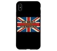Carcasa para iPhone XS MAX Cita de Union Jack We Shall Never Surrender Churchill