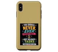 Carcasa para iPhone XS MAX Cita Divertida de procrastinación, motivación humorística