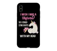 Carcasa para iPhone XS MAX Cita Divertida de Unicornio «Ojalá Fuera un Unicornio»