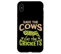 Carcasa para iPhone XS MAX Cita Divertida Vegana - Eat The Crickets - Save The Cows