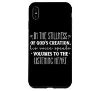 Carcasa para iPhone XS MAX Cita Inspiradora en la Quietud de la Creación de Dios