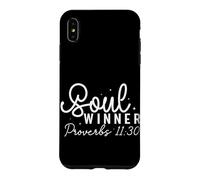 Carcasa para iPhone XS MAX Cita Motivacional Proverbios 11:30 para Ganadores de Almas