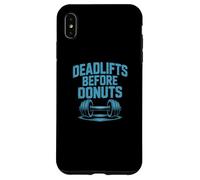 Carcasa para iPhone XS MAX Citas Divertidas de Gimnasio Peso Muerto Antes de donas Gimnasio Motivacional