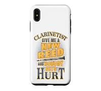 Carcasa para iPhone XS MAX Clarinetista Dame una caña Nueva y Nadie se lastima Humor