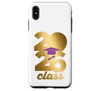 Carcasa para iPhone XS MAX Class of 2026 Graduation Golden Numbers Cap Diploma