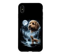Carcasa para iPhone XS MAX Cockapoo Howling to The Moon Retro Doodle Doodle Dog