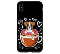 Carcasa para iPhone XS MAX Coffee Boxer Dog Donut Boxers