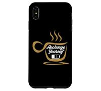 Carcasa para iPhone XS MAX Coffee Recharge Yourself Funny Cafeine Baristas Coffee Lover