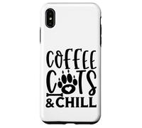 Carcasa para iPhone XS MAX Colección de Estilo de Vida Coffee Cats & Chill Cat Lovers