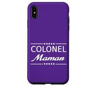 Carcasa para iPhone XS MAX Colonel Maman Femme Militaire Humour Mère Obéir Discipline