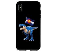 Carcasa para iPhone XS MAX Colorado Dinosaur T-Rex Denver Flag Boulder Ski Hombres Mujeres
